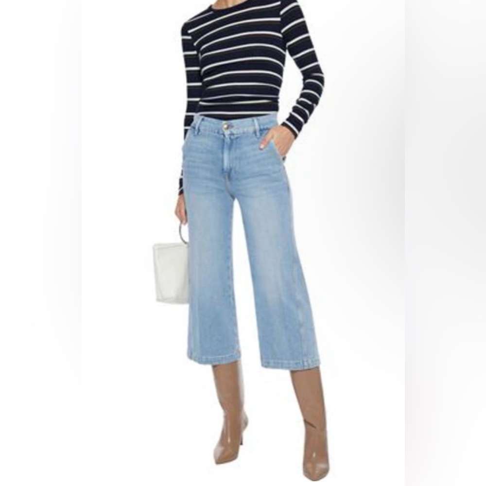 FRAME Turner Denim‎ Jeans Wide Leg Mid Rise Crop Barrel Size 25 / 2 women TST696